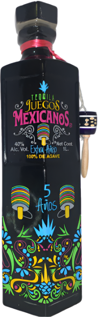 JUEGOS MEXICANOS TEQUILA EXTRA ANEJO 5YR 1LI