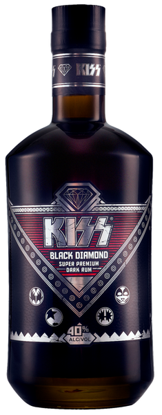 KISS RUM DARK SUPER PREMIUM BLACK DIAMOND BARBADOS 700ML