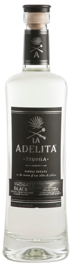 LA ADELITA TEQUILA BLACK ANEJO CRISTALINO SINGLE ESTATE 750ML