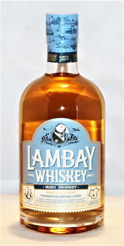 LAMBAY WHISKEY SMALL BATCH IN COGNAC CASKS IRISH 750ML