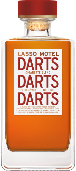 LASSO MOTEL WHISKEY STRAIGHT CIGARETTE BLEND FINISHED IN ARMAGNAC SHERRY COGNAC CASKS KENTUCKY 750ML