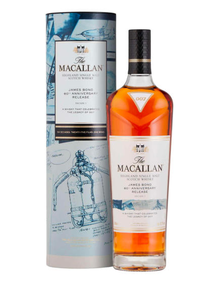 MACALLAN JAMES BOND SCOTCH SINGLE MALT 60TH ANNIVERSARY DECADE 1 EDITION 700ML