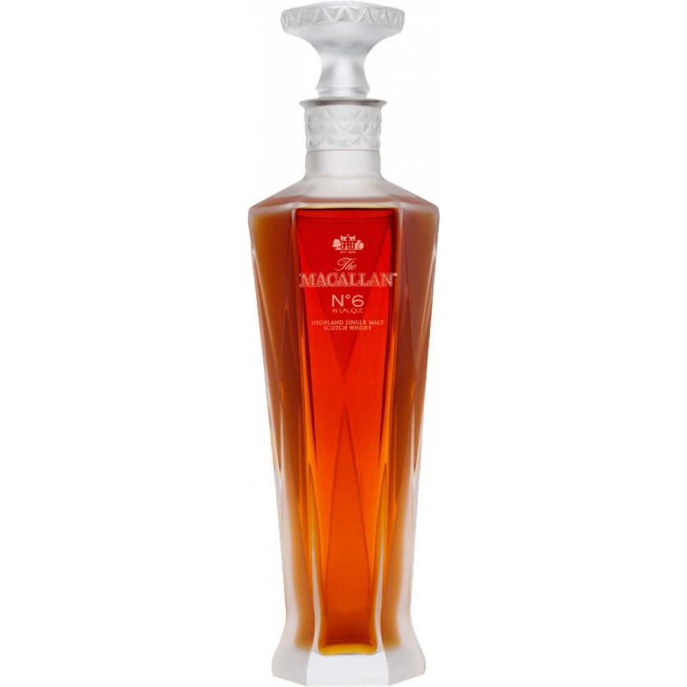 MACALLAN SCOTCH 1824 SERIES NO 6 SINGLE MALT IN LALIQUE HIGHLAND 750ML - Image 2