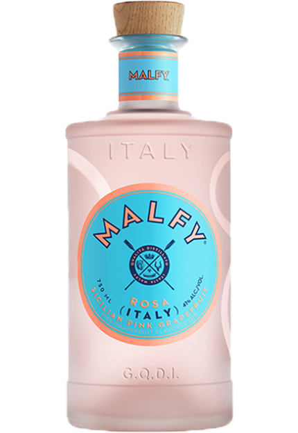 MALFY GIN ROSA PINK GRAPEFRUIT GFT PK W/ COPA GLASSES ITALY 750ML