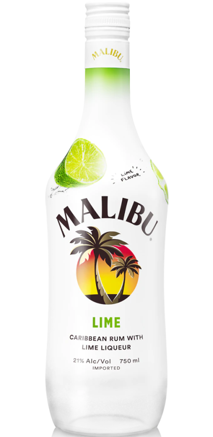 MALIBU RUM LIME LIQUEUR CARIBBEAN 1LI