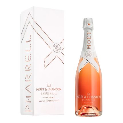 MOET & CHANDON CHAMPAGNE NECTAR IMPERIAL ROSE PHARRELL WILLIAMS EDITION FRANCE 750ML