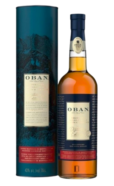 OBAN SINGLE MALT SCOTCH WHISKY DISTILLERS EDITION DOUBLE MATURED MONTILLA FINO CASK 750ML