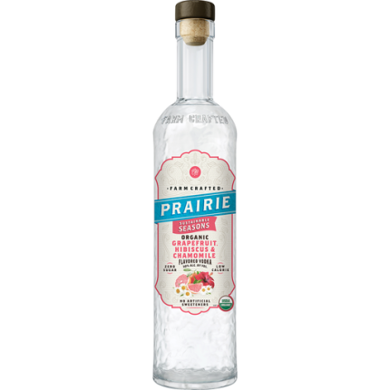 PRAIRIE VODKA SUSTAINABLE SEASONS ORGANIC GRAPEFRUIT HIBISCUS AND CHAMOMILE FLAVOR MINNESOTA 750ML