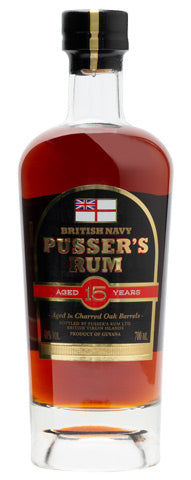 PUSSERS RUM BRITISH NAVY GUYANA 15YR 750ML