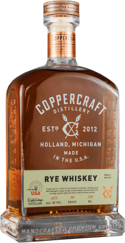 COPPERCRAFT WHISKEY RYE SMALL BATCH HAND CRAFTED MICHIGAN 750ML
