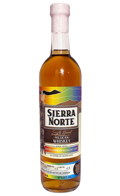 SIERRA NORTE WHISKEY SINGLE BARREL RAINBOW CORN MEXICO 90PF 750ML