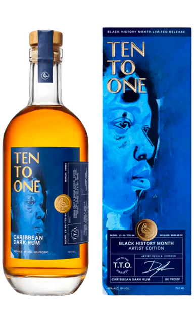 TEN TO ONE RUM DARK BLACK HISTORY MONTH CARIBBEAN 750ML