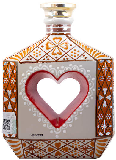 RIQUEZA CULTURAL TEQUILA ANEJO RUBI CORAZON CERAMICA 750ML